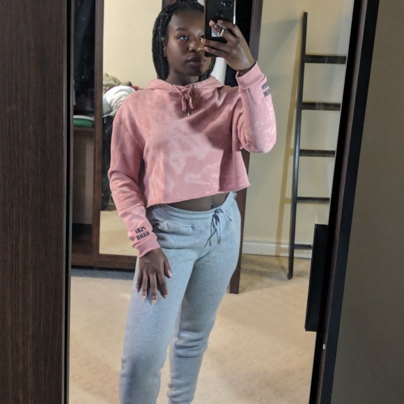 Custom Bleached Cropped Hoodie - Picture 5 of 6